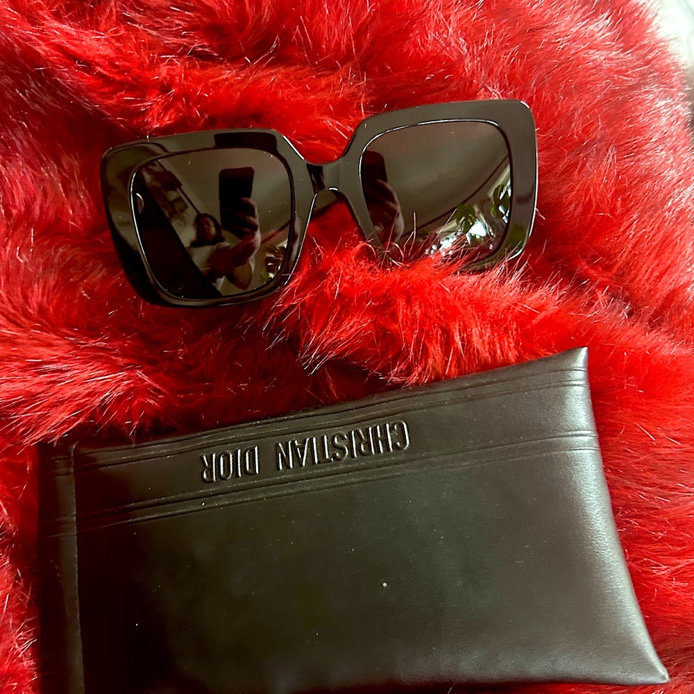 CHRISTIAN DIOR SUNGLASSES + LEATHER CASE